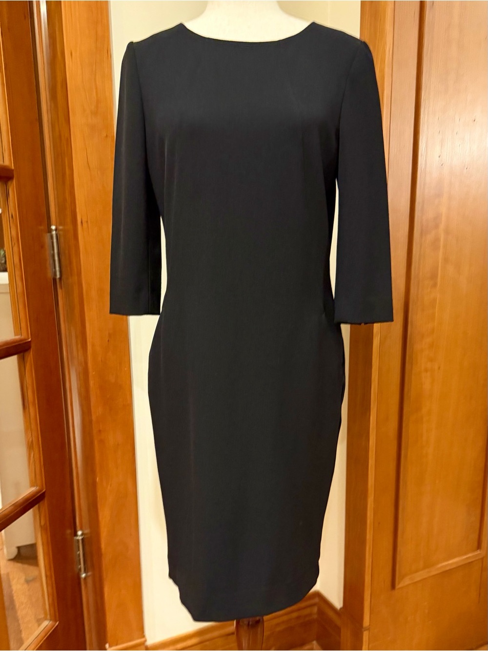 MM LaFleur Black Midi Sheath Dress